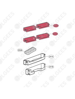 Botellero superior MAN62288503 para frigorificos LG