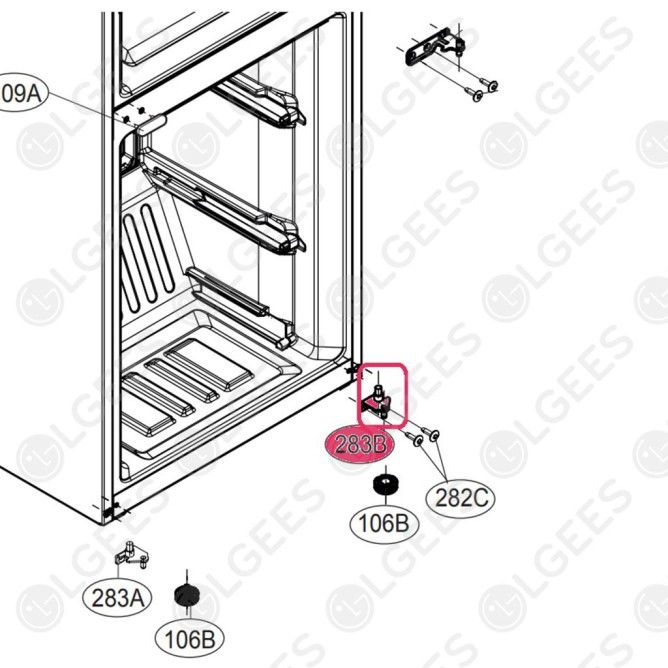Bisagra inferior derecha AEH75596703