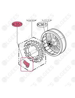 Tacometro lavadora LG 6501KW2001B