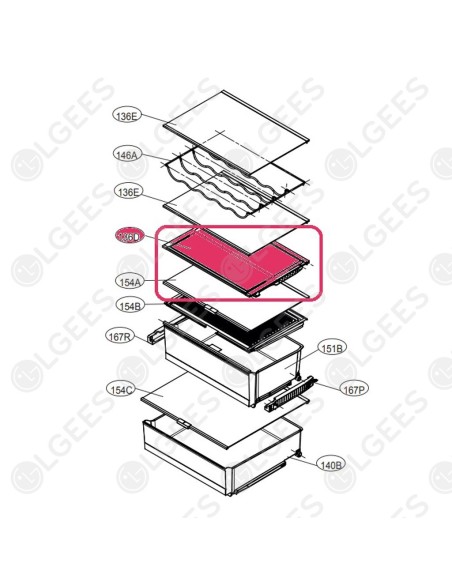 Bandeja Partida AHT74914101 I Frigoríficos | Accesorios LG