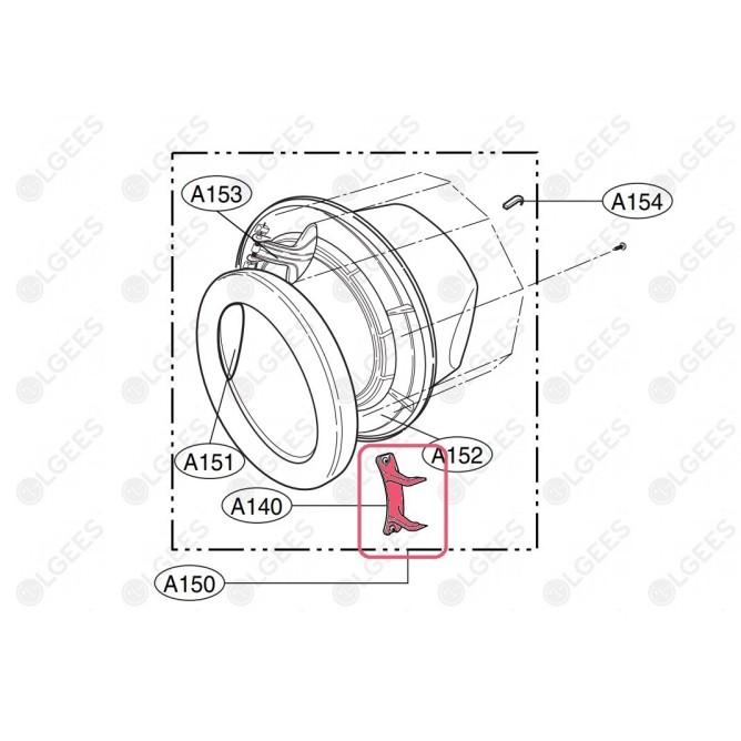 Bisagra puerta lavadora 4774ER2001A