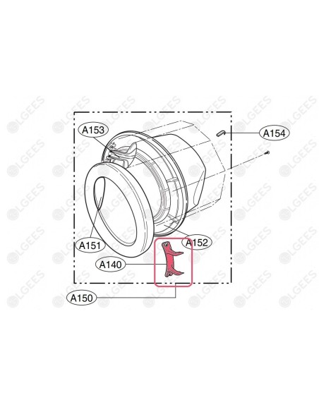 Bisagra puerta lavadora 4774ER2001A