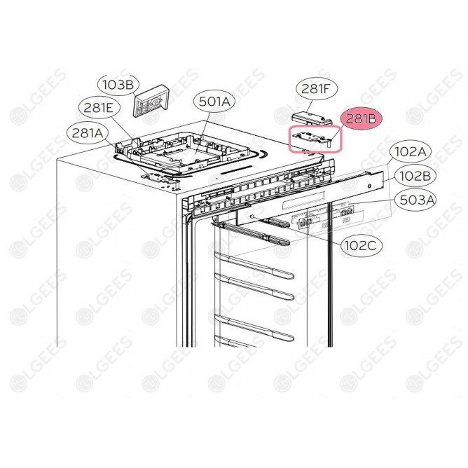 Bisagra superior derecha AEH74276201