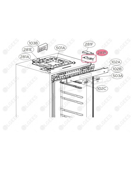 Bisagra superior derecha AEH74276201