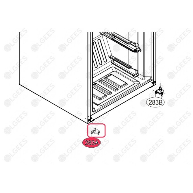 Bisagra inferior izquierda AEH75596708