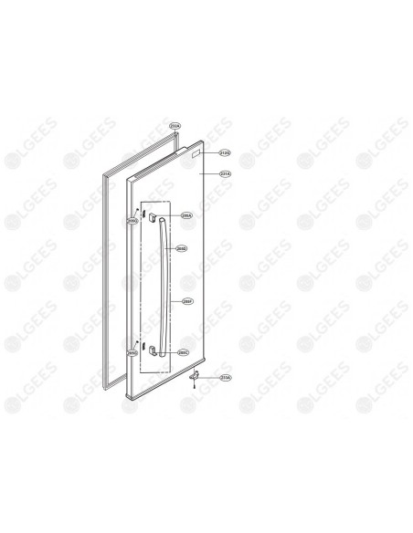 Burlete 4987JA1022U para puerta de refrigerador