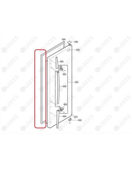 Burlete ADX62799502 para puerta de refrigerador