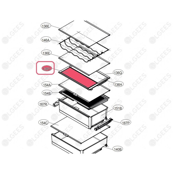 Bandeja Partida AHT74914101 I Frigoríficos | Accesorios LG