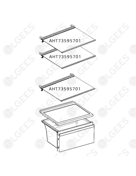 Bandeja para frigorífico AHT73595701