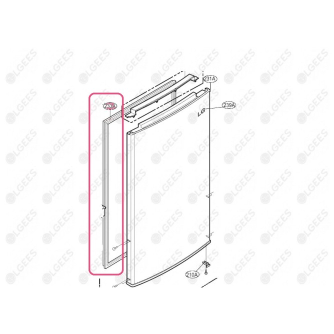Junta de goma puerta ADX73591401