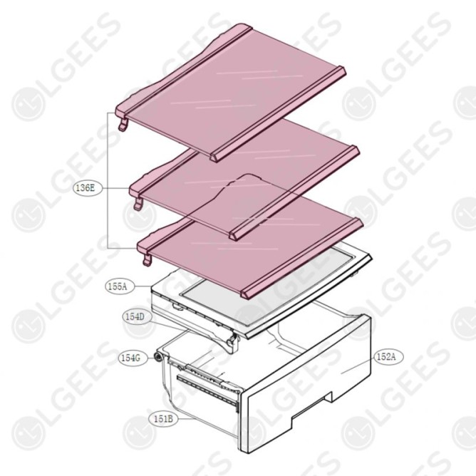 Bandeja para frigorífico AHT73754302