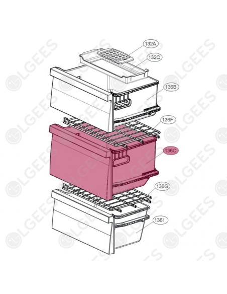 Cajón AJP74874902 I Frigoríficos I Accesorios LG