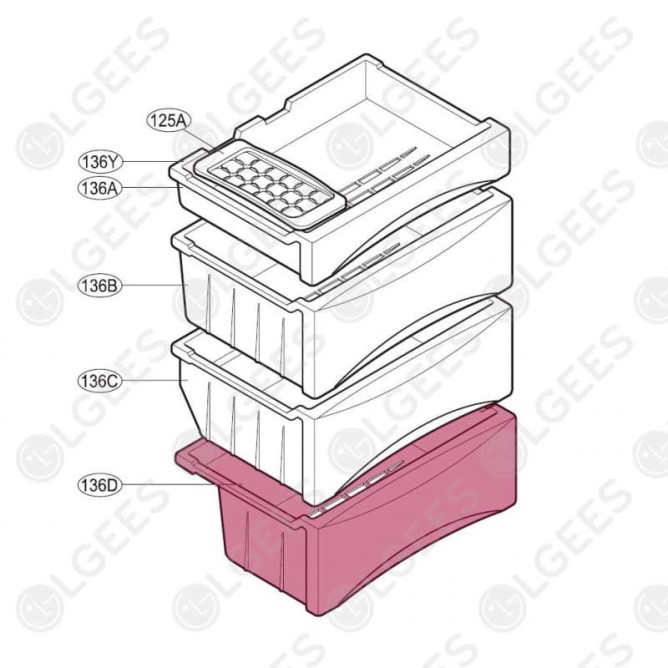 Cajón Congelador AJP30627503 I Frigoríficos I Accesorios LG