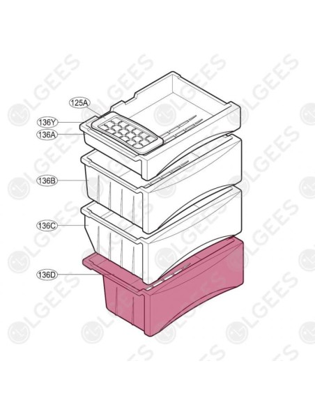 Cajón Congelador AJP30627503 I Frigoríficos I Accesorios LG