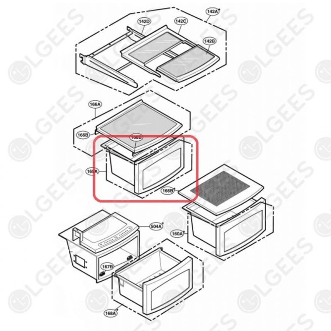 Cajon Superior Refrigerador I Televisores I Accesorios LG