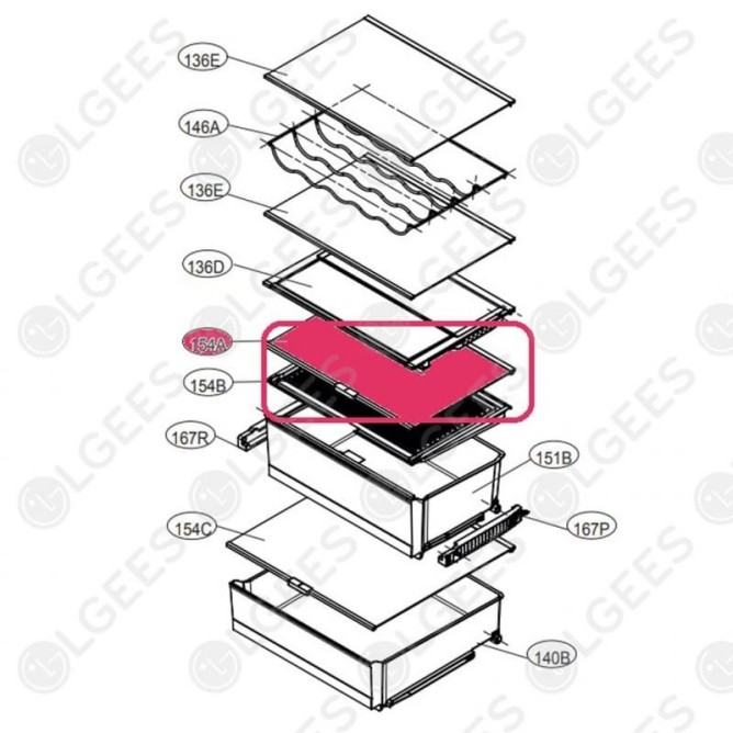 Bandeja Cristal AHT74973801 I Frigoríficos I Accesorios LG