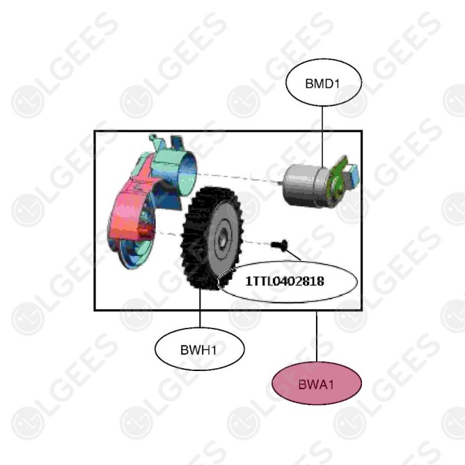Conjunto rueda, soporte rueda y motor izquierdo AJW73110501